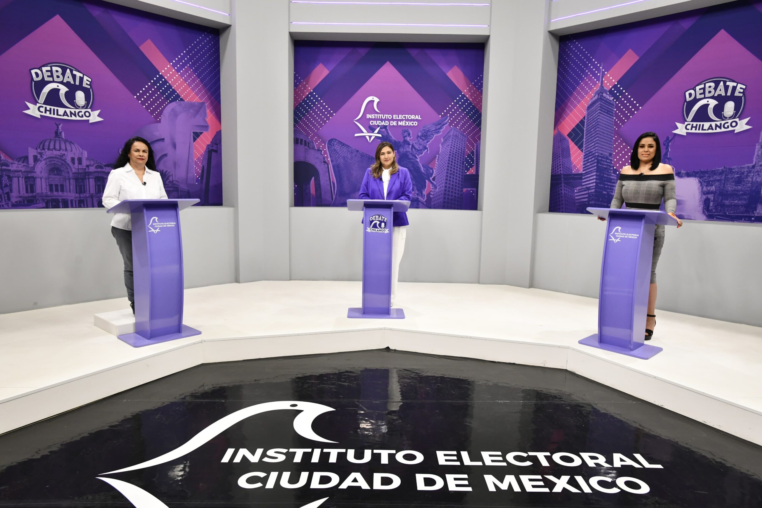 Discurso de odio y violencia política en razón de género de la candidata de Morena, Nancy Núñez, y la de Movimiento Ciudadano, Luisa Alpízar, en contra de Margarita Saldaña, abanderada de Va X la Ciudad de México.  FOTO: IECM