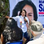 Margarita Saldaña Hernández, candidata a la reelección por Azcapotzalco, de la alianza Va x la Ciudad de México, pidió a Morena dejar que el próximo domingo 2 de junio se lleve a cabo una elección limpia, en paz y sobre todo en libertad. FOTO: Especial