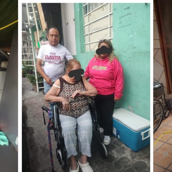 Con tal de convencer para ganar adeptos, Hannah de Lamadrid viola la ley electoral en la Ciudad de México, al entregar bienes con carácter social como son sillas de ruedas, bastones y andaderas en plena campaña electoral. FOTOS: Especial