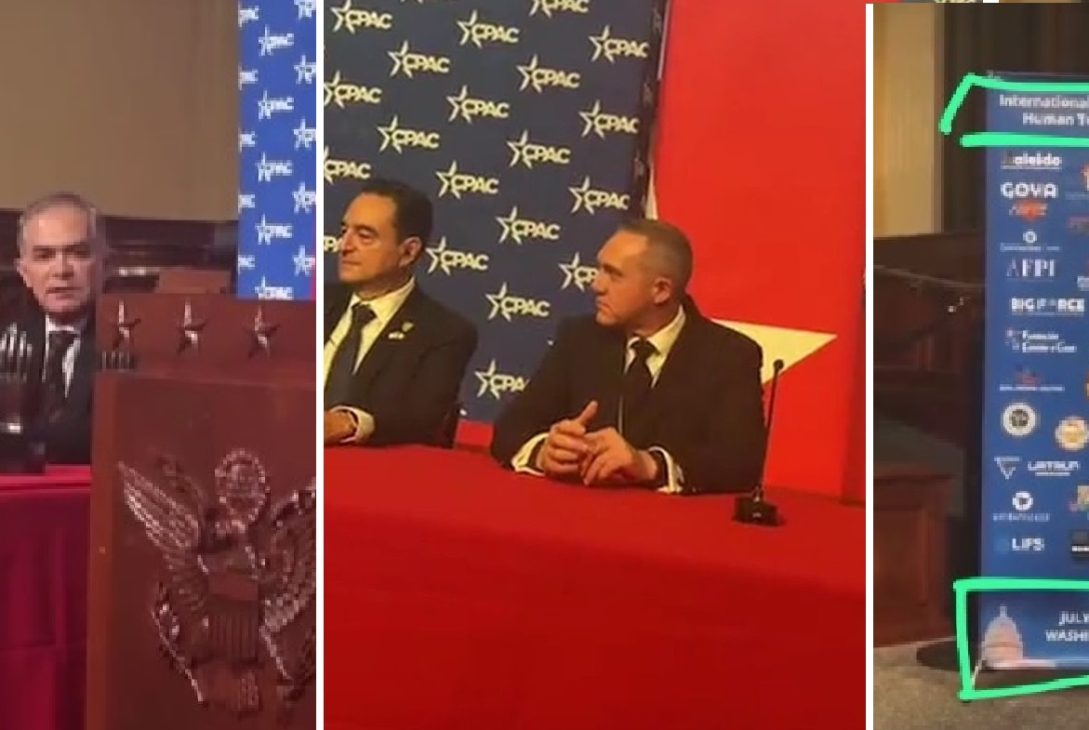 Al parecer, algo no anda nada bien entre la virtual presidenta electa, Claudia Sheinbaum y el ex alcalde de Cuajimalpa, Adrián Rubalcava, pues en una conferencia en que participó con la ultraderecha de Estados Unidos, no habló bien de ella. FOTOS: RRSS